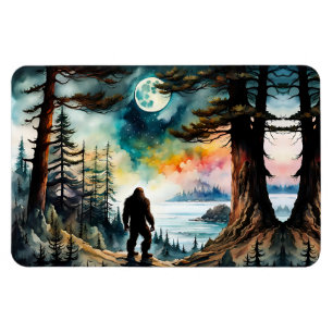 Ímã Sasquatch em Ridge, olhando para o Oceano