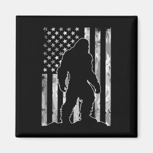 Imã Sasquatch Usa Flag Patriótico Bigfoot Em 4 De Julh
