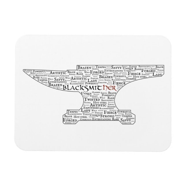 Ímã Sassy Blacksmquer Anvil (Horizontal)