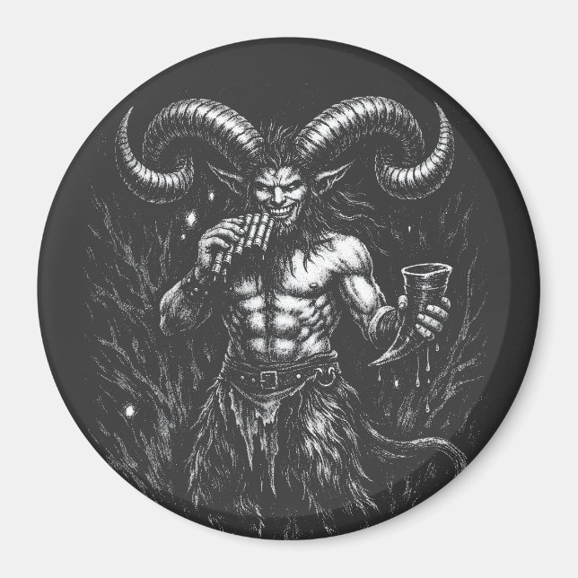 Imã Sátiro Invernal Hornado — por BurnsInHell (Frente)
