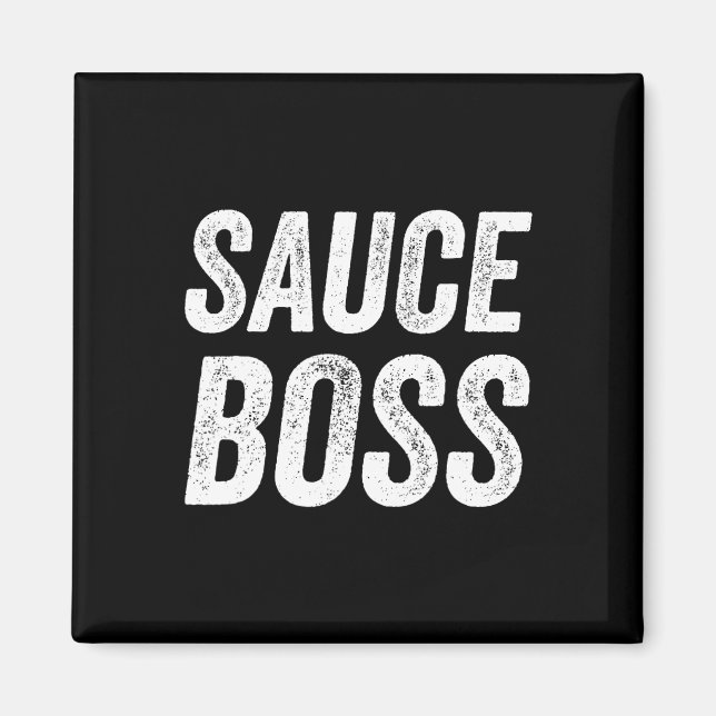 Imã Sauce Boss Chef Bbq Cook Food Humorousa  (Frente)