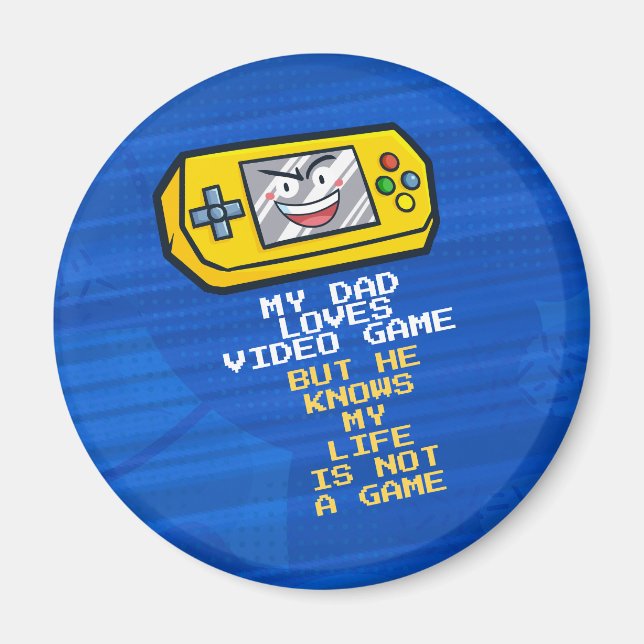 Imã Saudação de Dia de os pais Portátil de Jogo Amarel (Frente)