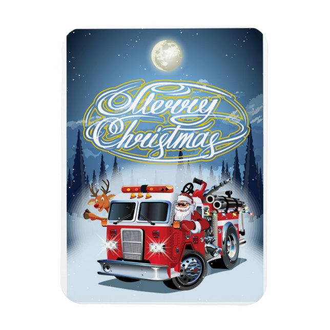 Ímã Saudação do cartão de Natal (Vertical)