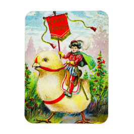 Ímã Saudações à Páscoa Whimsical: Cavaleiro sobre o Pi