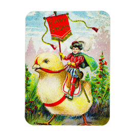 Ímã Saudações à Páscoa Whimsical: Cavaleiro sobre o Pi