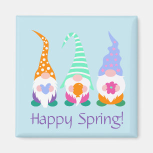 Imã Saudações aos gnomos Primavera coloridos