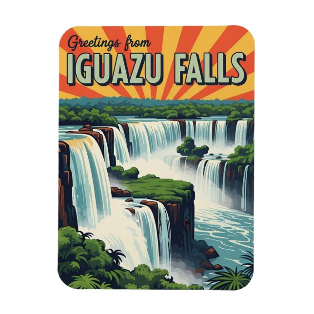 Ímã Saudações das Cataratas do Iguaçu (Vertical)