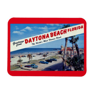 Ímã Saudações de Daytona Beach, Posto Flórida Vintage