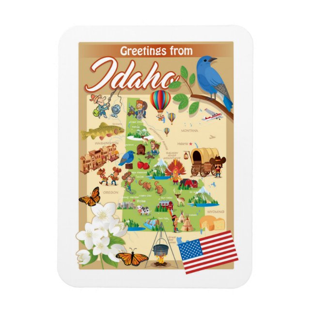 Ímã Saudações de Idaho (Vertical)