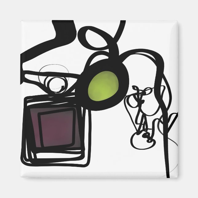 Imã Saudações de Philydion: Abstrato Black & White (Frente)