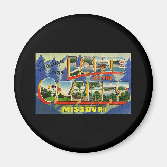 Imã Saudações do lago de Ozarks Missouri (Frente)