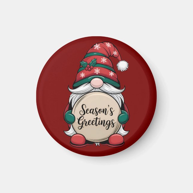 Imã Saudações do Natal Gnomo Season (Frente)