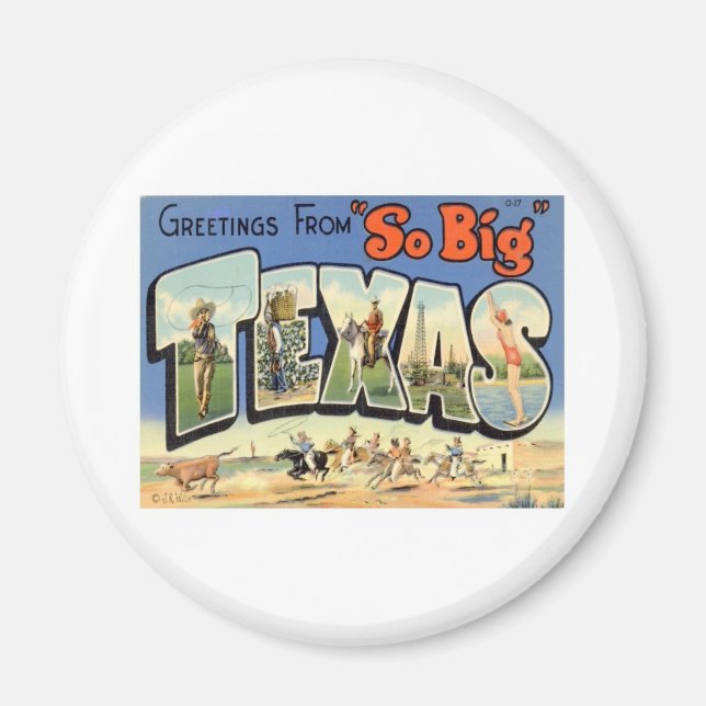 Imã Saudações Do Texas Magnet (Frente)