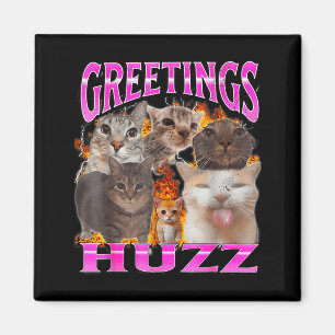 Imã Saudações Huzz Gato Engraçado Meme Bootleg Gráfico