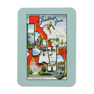 Ímã Saudações Vintage de Idaho