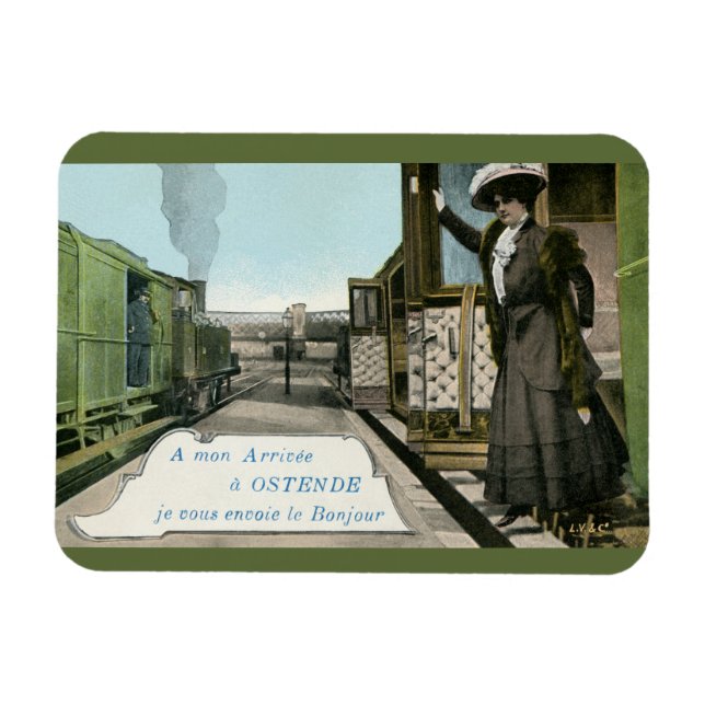 Ímã  Saudações Vintage de Ostend (Horizontal)