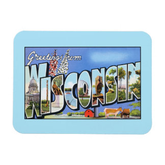 Ímã Saudações Vintage de Wisconsin