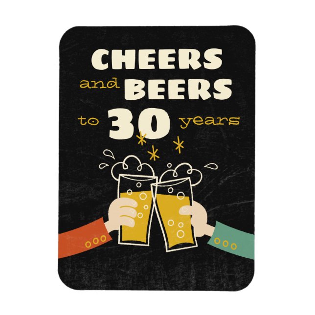 Ímã Saúde E Cerveja A 30 Anos De Aniversário Retroativ (Vertical)