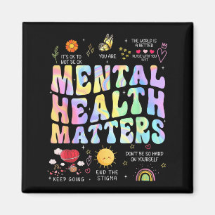 Imã Saúde Mental Divertida Conscientização sobre Doenç