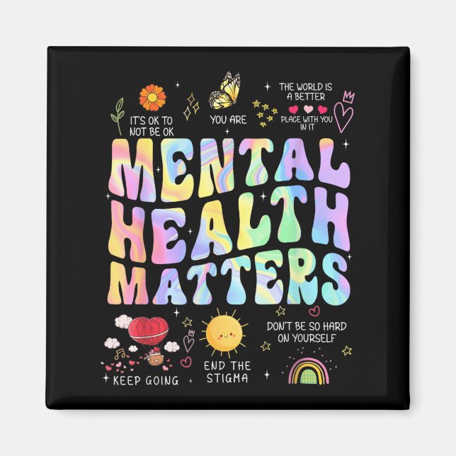 Imã Saúde Mental Divertida Conscientização sobre Doenç (Frente)