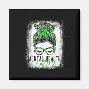 Imã Saúde Mental Sensibilização Mensal Bun Green Leopa