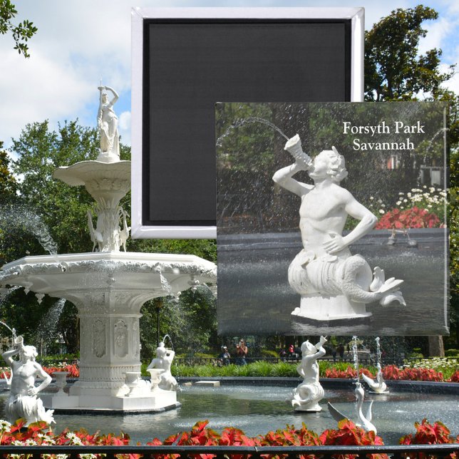 Imã Savannah Georgia Forsyth Park Fountain Triton (Criador carregado)