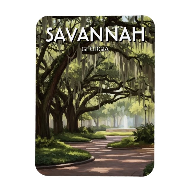 Ímã Savannah Georgia Travel (Vertical)
