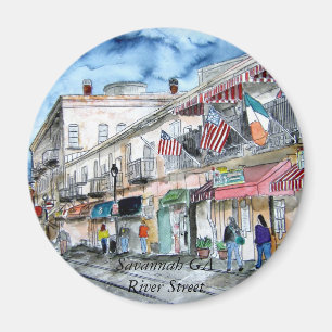 Imã savannah_river_street_painting, savana GA Riv…