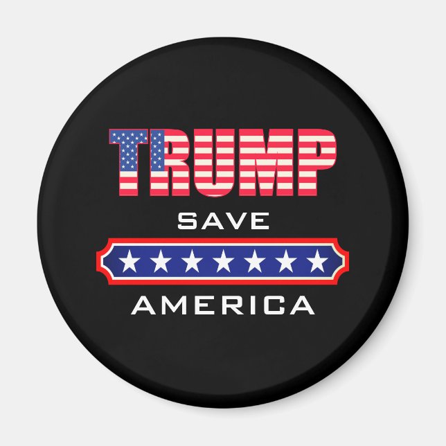 Imã Save America Trump Black   (Frente)