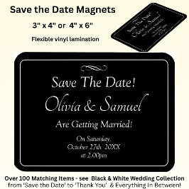 Ímã Save The Date - Black & White with Infinity Scroll