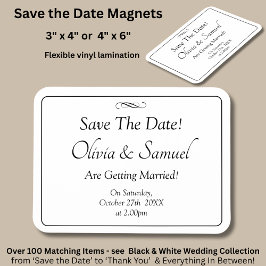 Ímã Save The Date - Black & White with Infinity Scroll