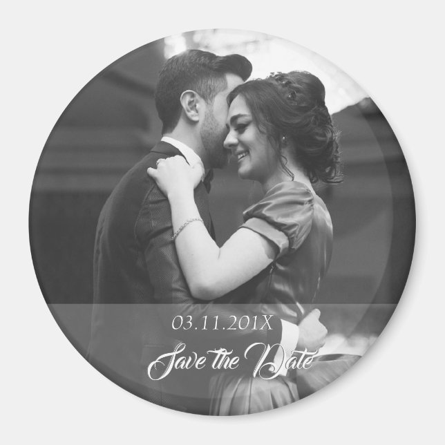 Imã Save the date Fotomagneet met datum en foto (Frente)