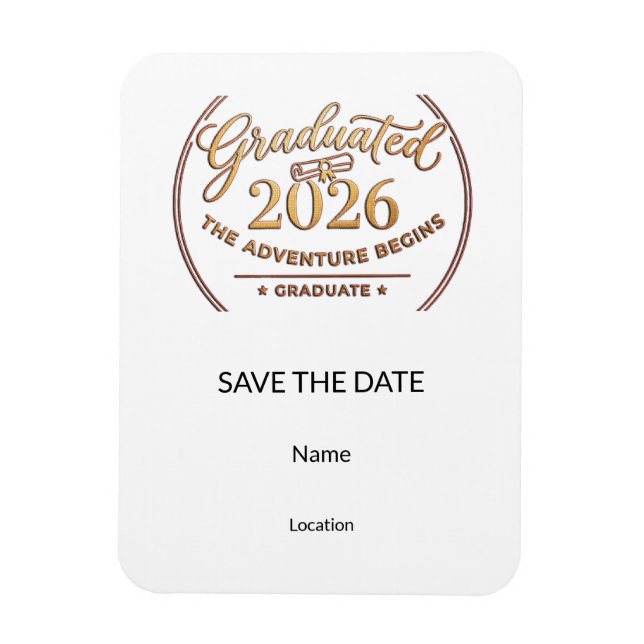 Ímã Save the Date Magnet / Imán Graduación (Vertical)
