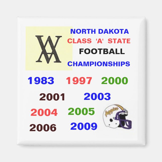 Imã scan, 1023200615323_AggieFBhelmet, NORTH DAKOTA... (Frente)