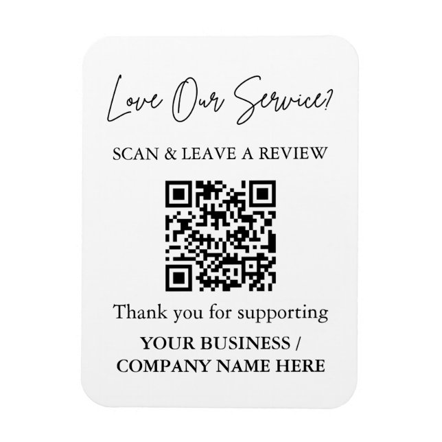 Ímã Scan to Review QR Code Magnet for Business (Vertical)