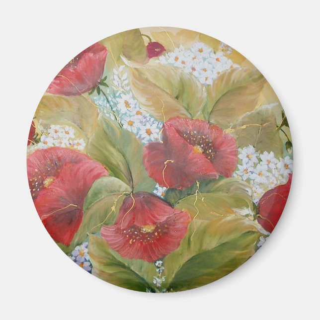 IMÃ SCARLET POPPIES FINEARNET MAGNET (Frente)