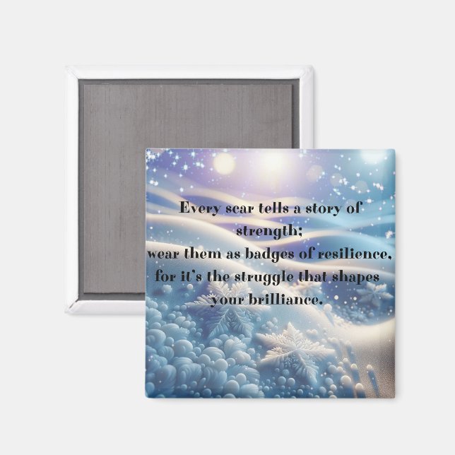 Imã Scars Into Scars - Resilience Affirmation Art (Front/Back)