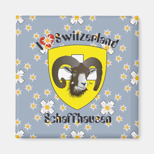 Imã Schaffhausen - Schweiz - Suisse - Svizzera Magnet (Frente)