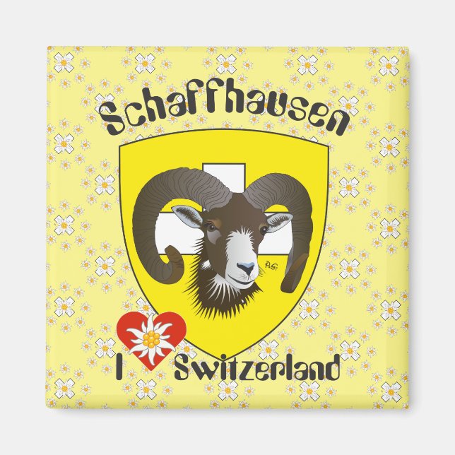 Imã Schaffhausen - Schweiz - Suisse - Svizzera Magnet (Frente)