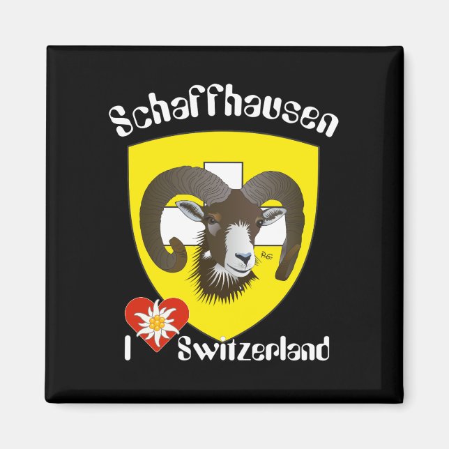 Imã Schaffhausen - Schweiz - Suisse - Svizzera Magnet (Frente)