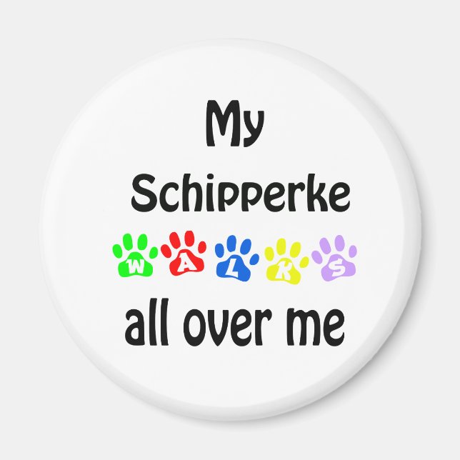 Imã Schipperke Walks Design (Frente)