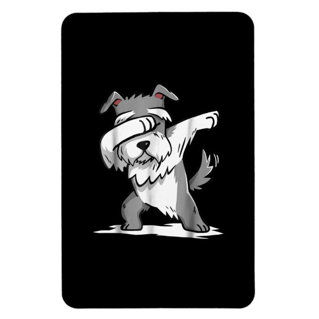 Ímã Schnauzer Cute Dabbing Funny Dab Dance Gift (Vertical)
