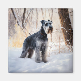Imã Schnauzer Deixe Nevar Natal