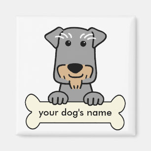 Imã Schnauzer diminuto personalizado