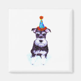 Imã Schnauzer Dog Birthday