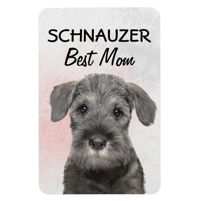 Ímã Schnauzer Melhor Magnet Mãe (Vertical)