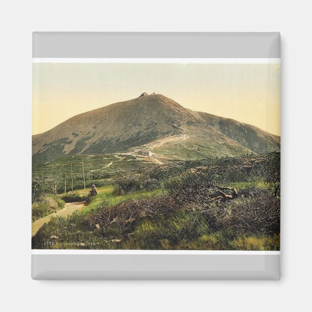 Imã Schneekoppe, com Kammpartie, Riesengebirge, G (Frente)