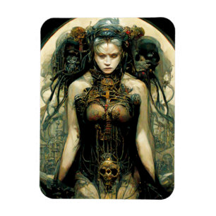 Ímã Scientific Tech Woman Fantasy Sci-Fi