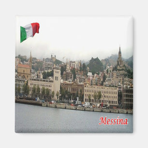 Imã SCL078 MESSINA Cityscape - Sicília - Itália - Frid