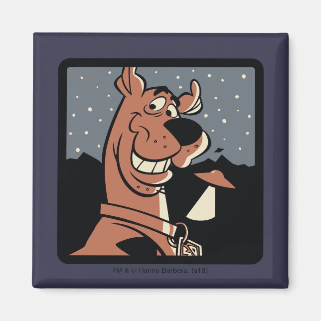 Imã Scooby-Doo com OVNI (Frente)